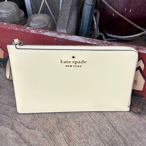 kate spade Staci‎ Parchment L-Zip Wristlet